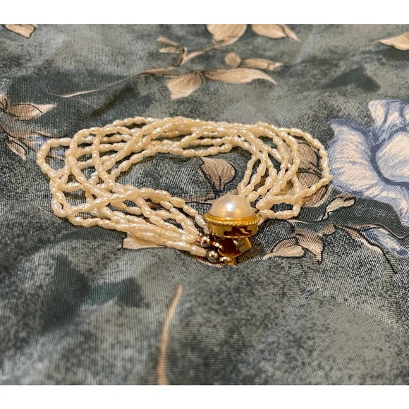 Vintage Rice Pearl Beaded Bracelet - Picture 2 of 7